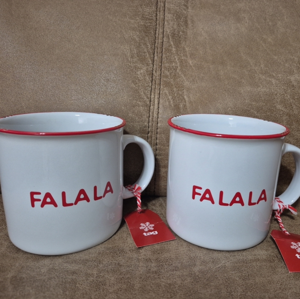 Tag "Falala" Holiday Christmas Large Coffee Mug Cup 2021